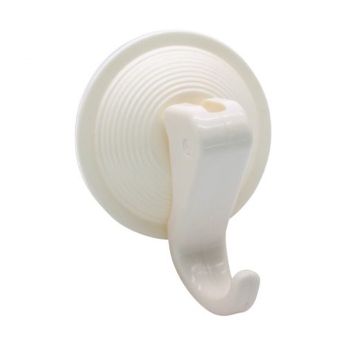 FM White Plastic Lever Suction Hooks (2pcs)