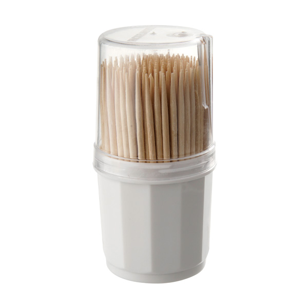 toothpicks in dispenser box 6.5 cm toothpicks for everyday use 1200 pieces - set 1 com-four® 1200x wooden toothpicks wooden toothpicks 