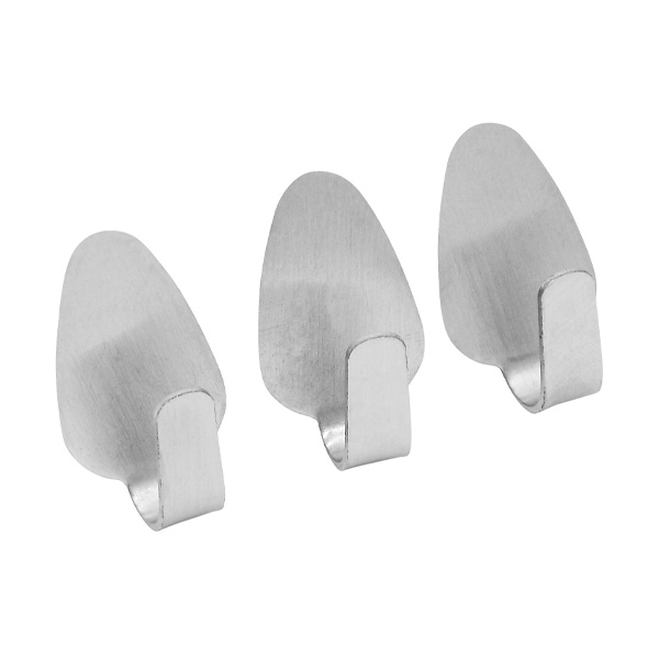 FM Stainless Steel Adhesive Hooks 2cm (3pcs) | Fackelmann