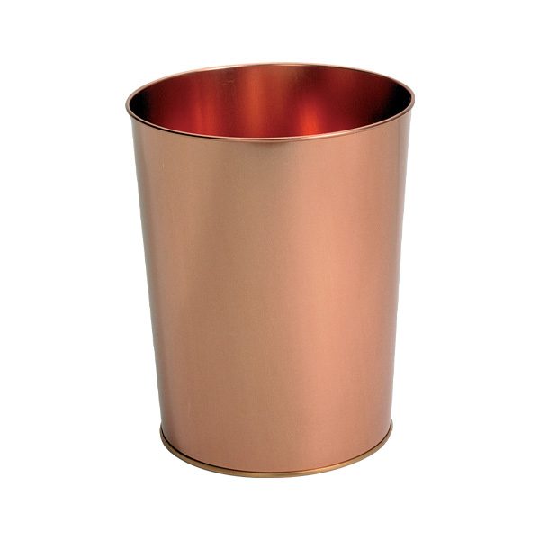 FM Copper Effect Wastebin 10 Inches