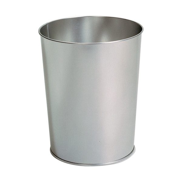 FM Silver Effect Wastebin 10 Inches